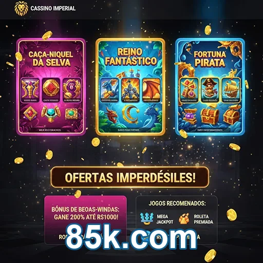 Tela do app 85k.com com jogos rápidos no celular