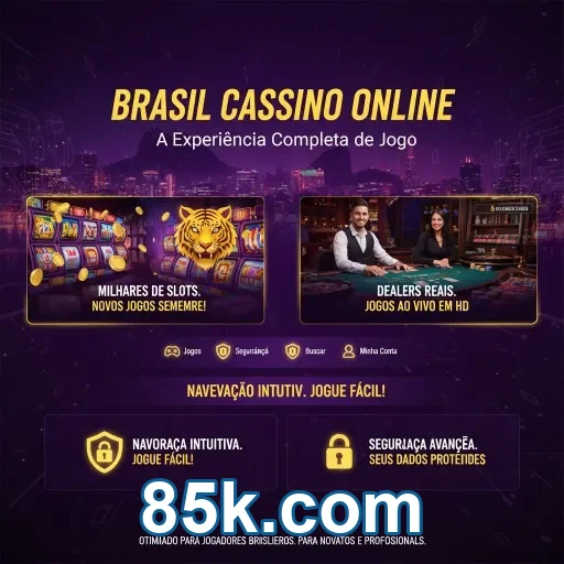 Login seguro no mobile da 85k.com em tela de celular
