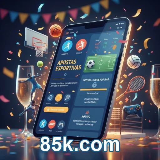 Tela de login 85k.com em celular com acesso leve