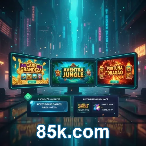 App 85k.com com painel de suporte e segurança